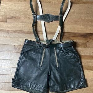 Vintage Leather Lederhosen Shorts